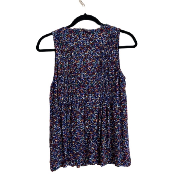 Anthropologie Maeve Lila Pintucked Pleated Button Front Sleeveless Tank Size S - Picture 4 of 4